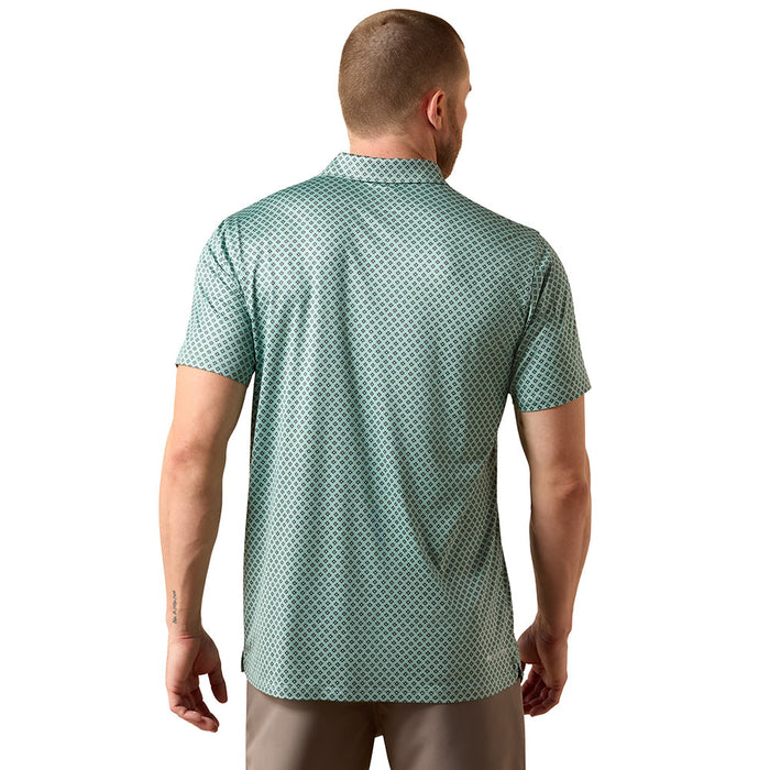 Ariat Men's Beach Glass Fitted Print Polo