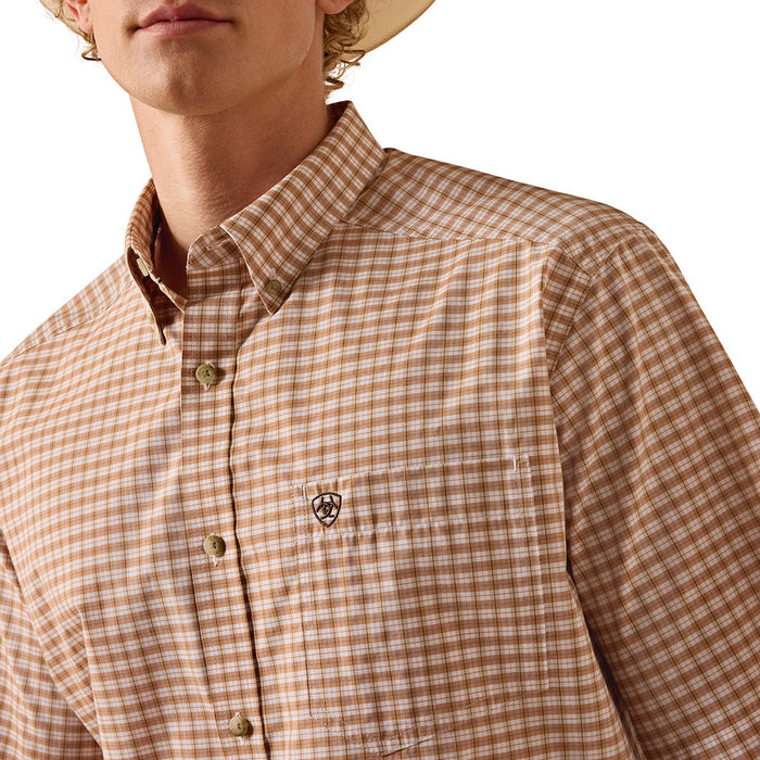 Ariat Men's Almond Plaid Pro Niles Shirt
