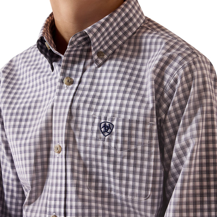 Ariat Boy's Sleet Grey Plaid Pro Series Blaire Shirt