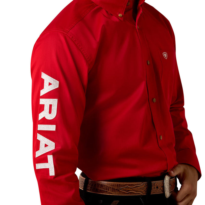 Ariat Men's Team Logo Tango Red & White Shirt