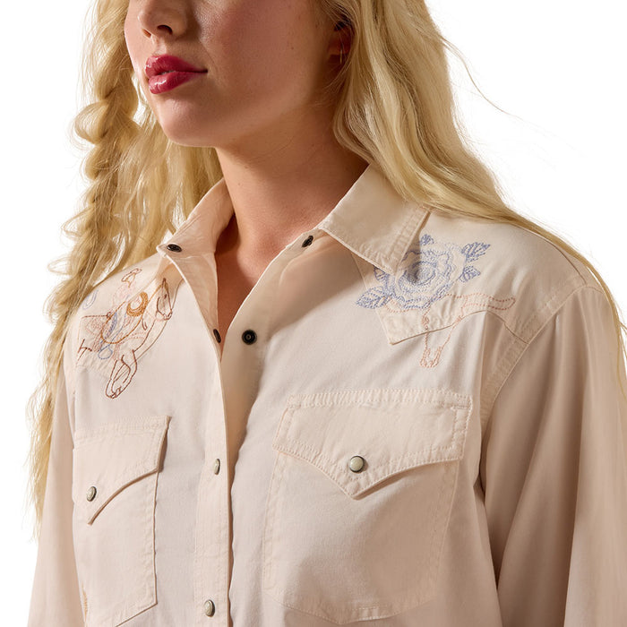 Ariat Women's Sea Salt Ashville Embroidered Shirt