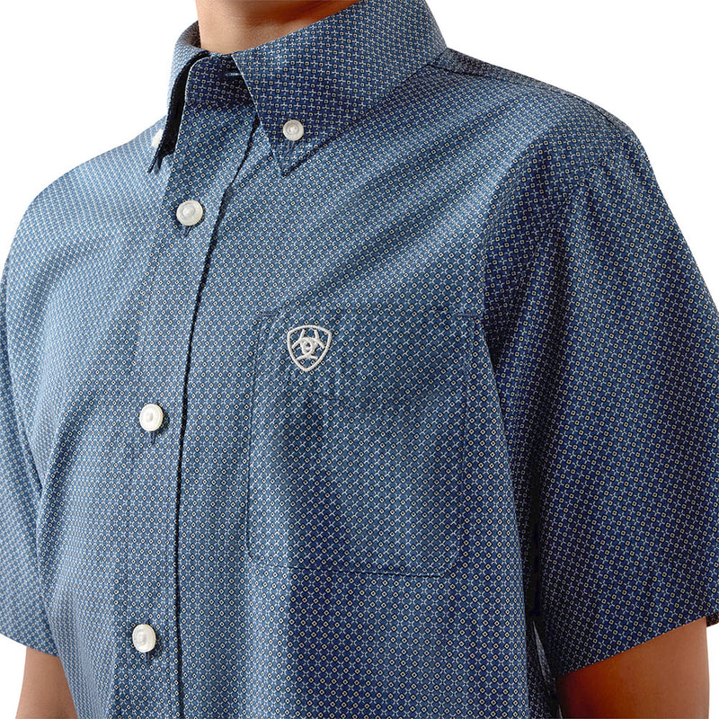 Ariat Boy's Storm Key Largo Mini Geo Print Shirt