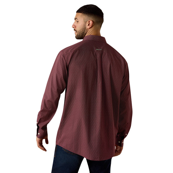 Ariat Men's Red Mahogany Wrinkle Free Wrenly Shirt
