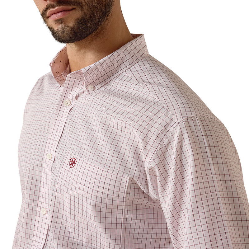 Ariat Men's Barely Pink Wrinkle Free Wenzel Shirt