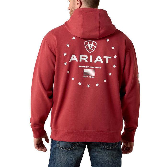 Ariat Men's Brick Red Sponsor Patriot Hoodie
