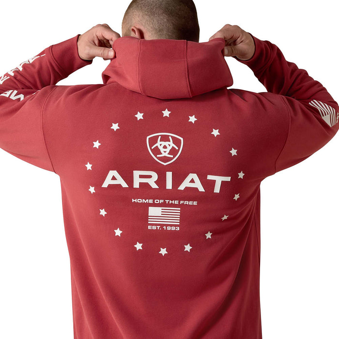 Ariat Men's Brick Red Sponsor Patriot Hoodie