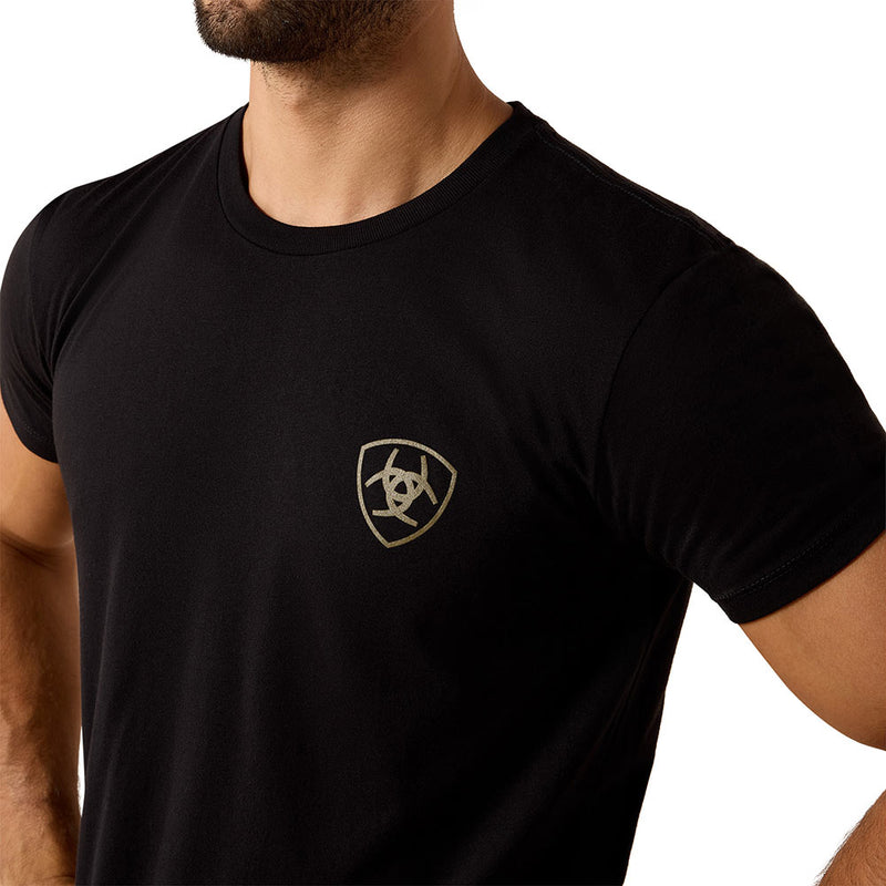 Ariat Men's Banner Badge Black Tee Shirt