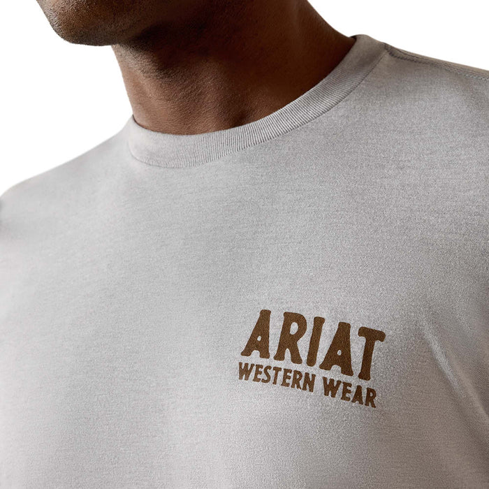 Ariat Men's Outline Shop Pewter Tee Shirt
