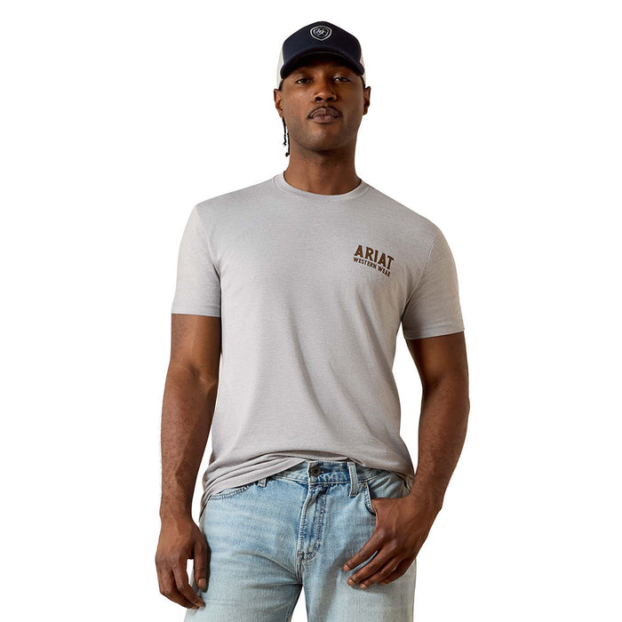 Ariat Men's Outline Shop Pewter Tee Shirt