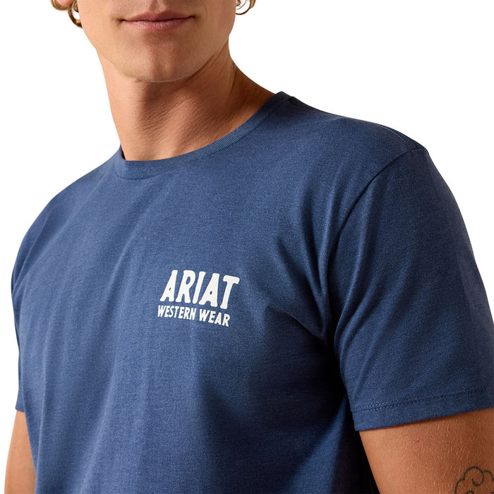 Ariat Men's Outline Shop Navy Tee Shirt