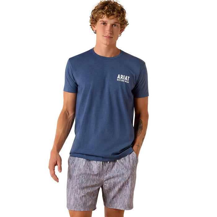 Ariat Men's Outline Shop Navy Tee Shirt