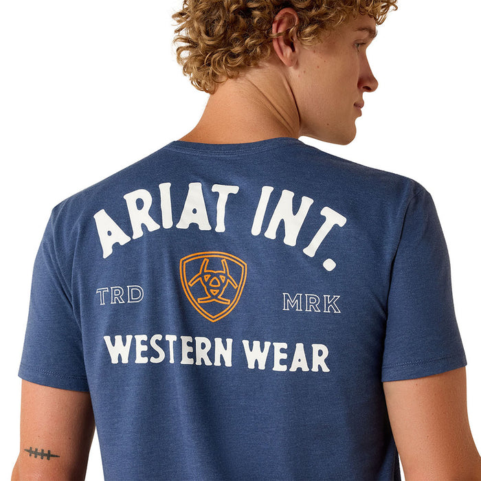 Ariat Men's Outline Shop Navy Tee Shirt