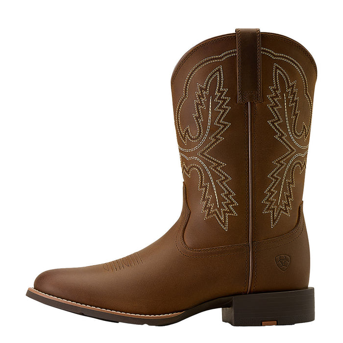 Ariat Men's Sport Stratten Distressed Brown Vamp and Top Round Toe