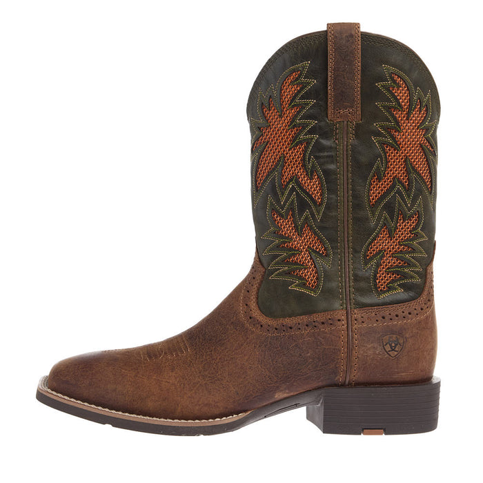 Ariat Men's Sport Cool VentTEK Buff Tan Dusty Olive Top