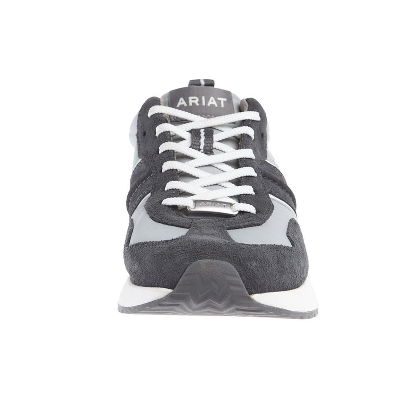 Ariat Men's Ranch Runner Light Grey Charcoal Suede Tennis Shoe