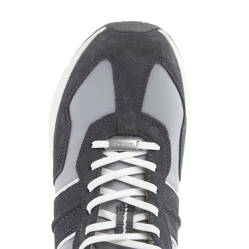 Ariat Men's Ranch Runner Light Grey Charcoal Suede Tennis Shoe