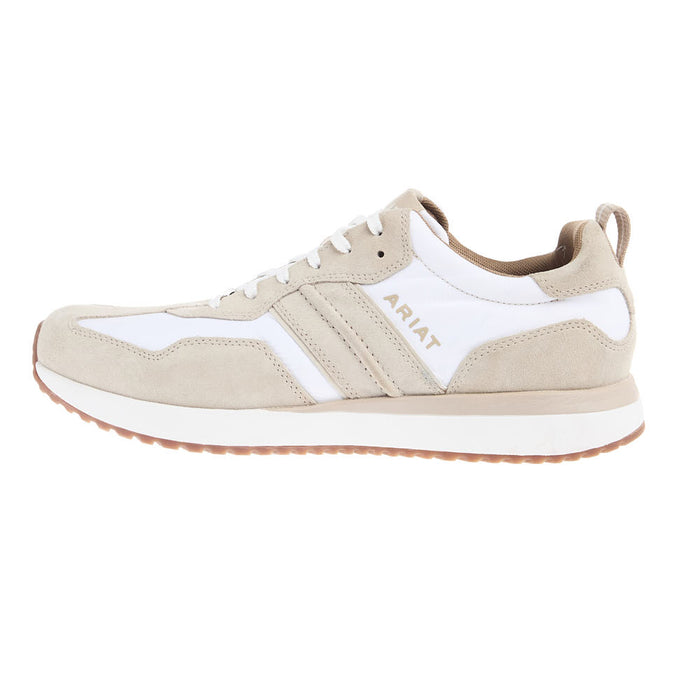 Ariat Men's Ranch Runner Cream Dusty Taupe Suede Tennis Shoe
