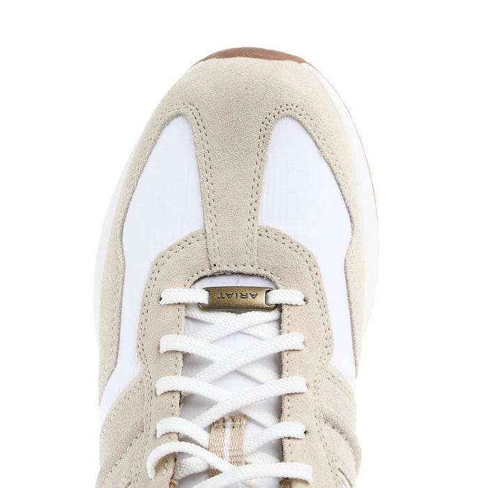 Ariat Men's Ranch Runner Cream Dusty Taupe Suede Tennis Shoe