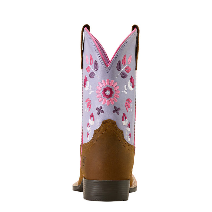 Ariat Kid's Wild Bloom Distressed Brown Vamp Mystic Lavender Top