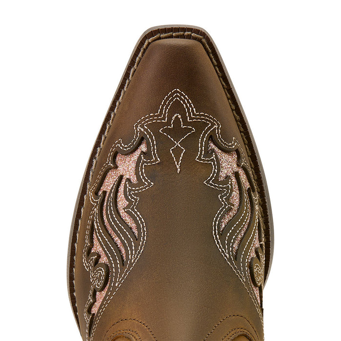 Ariat Kid's Fashion Bliss Sassy Brown Snip Toe Boot