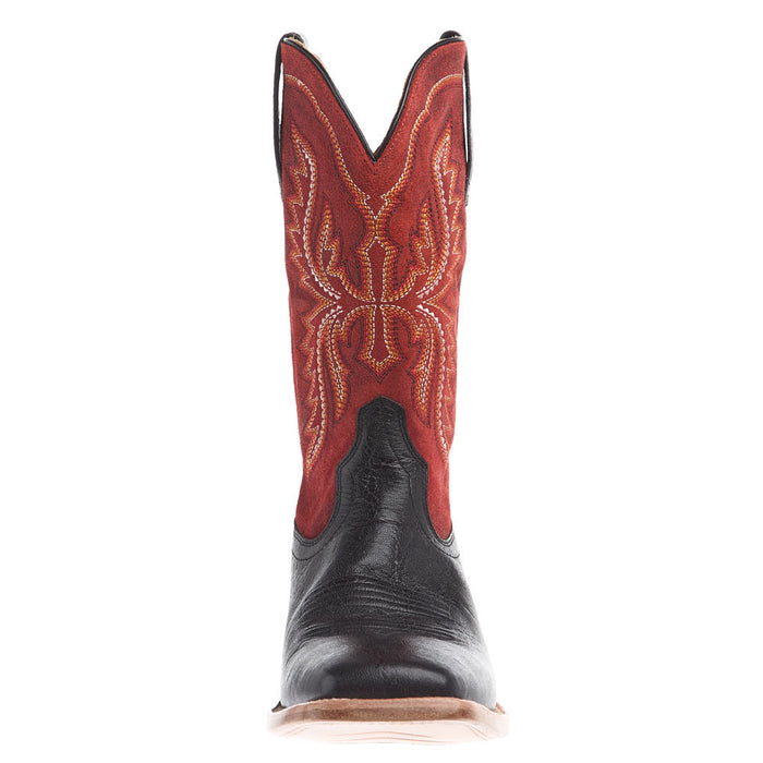 Ariat Men's Preston Black Elephant Print Vamp Flaming Hot Top