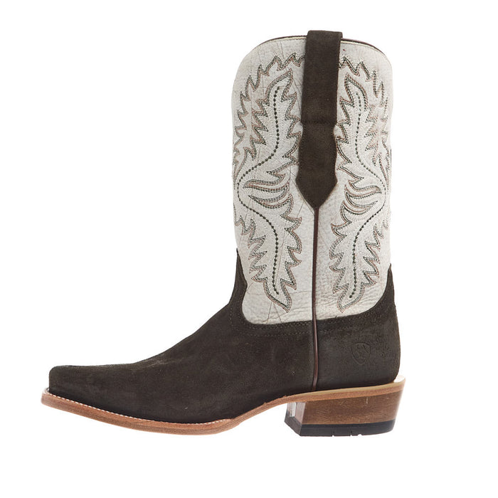 Ariat Men's Futurity Deal Midnight Olive Suede Vamp 12in Shredded White Top