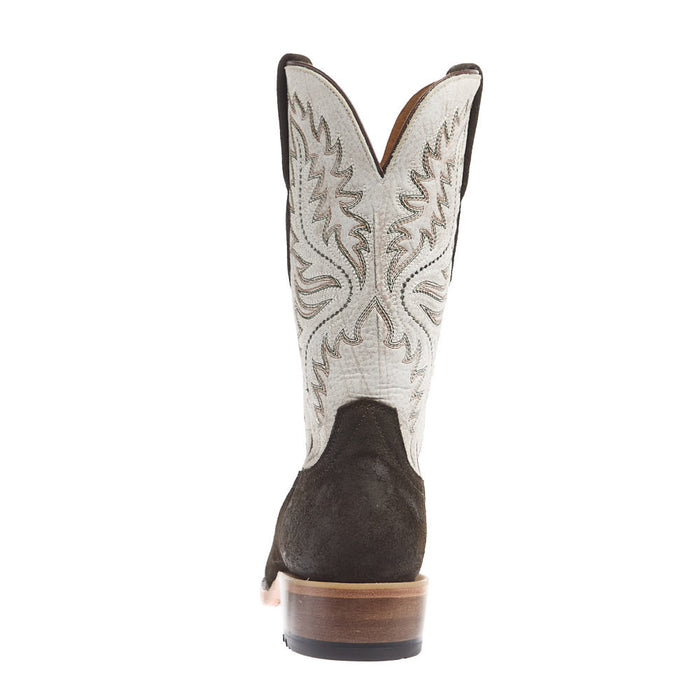 Ariat Men's Futurity Deal Midnight Olive Suede Vamp 12in Shredded White Top
