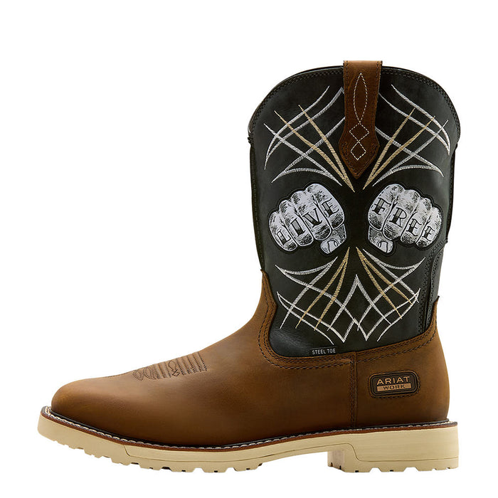 Ariat Men's Activator Live Free 11In Brown Wide Square Steel Toe Work Boot
