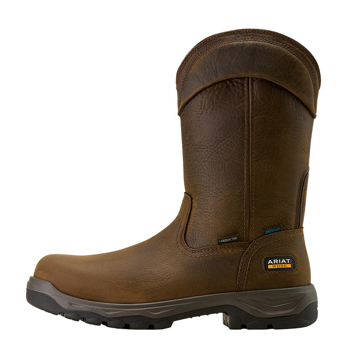 Ariat Men's Turbo Duratread 11In Brown Waterproof Carbon Round Toe Work Boot