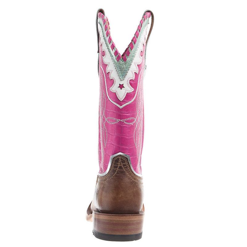 Ariat Women's Riata Fawn Vamp 12in Knockout Pink Boot