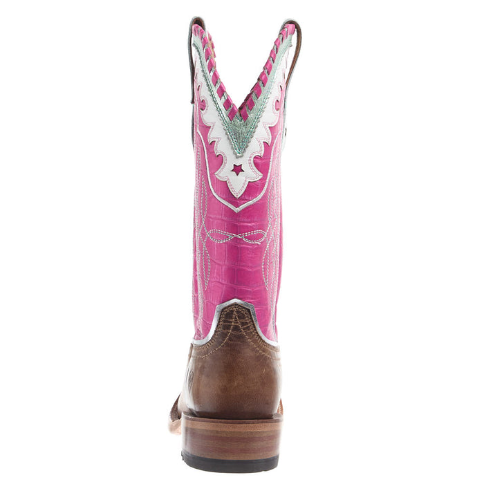 Ariat Women's Riata Fawn Vamp 12in Knockout Pink Boot