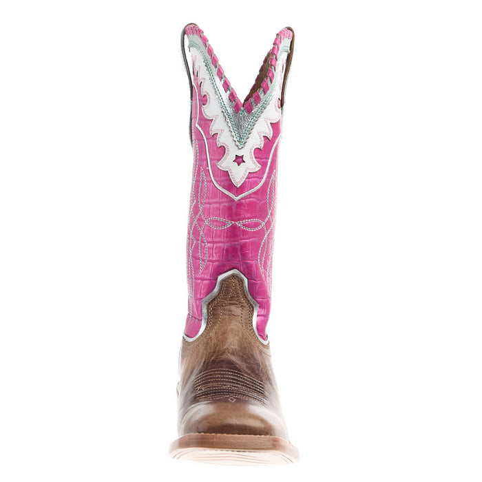 Ariat Women's Riata Fawn Vamp 12in Knockout Pink Boot