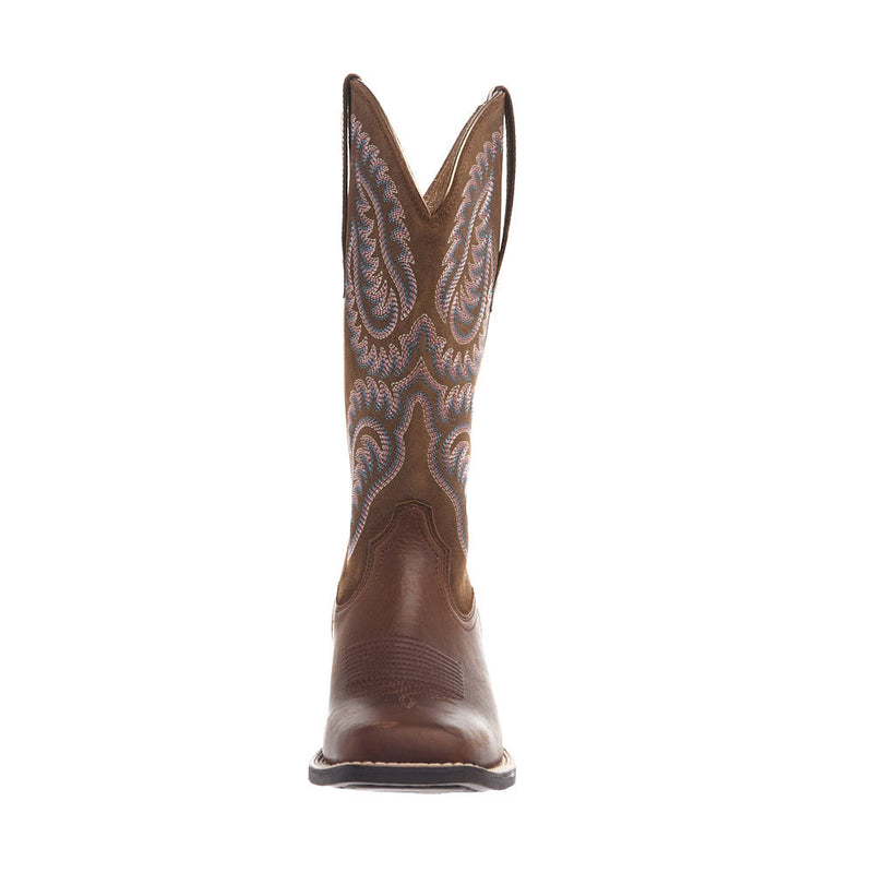 Ariat Women's Cattle Caite Distressed Brown Vamp 12in Matching Top Boot