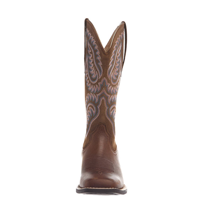 Ariat Women's Cattle Caite Distressed Brown Vamp 12in Matching Top Boot