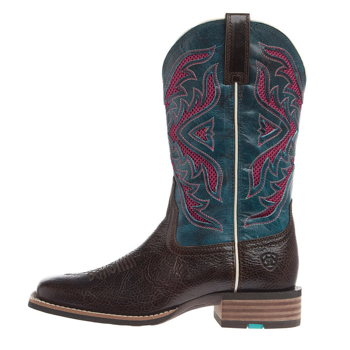 Ariat Women's VentTek Chocolate Chip Vamp 11in Loyal Blue Top Boot