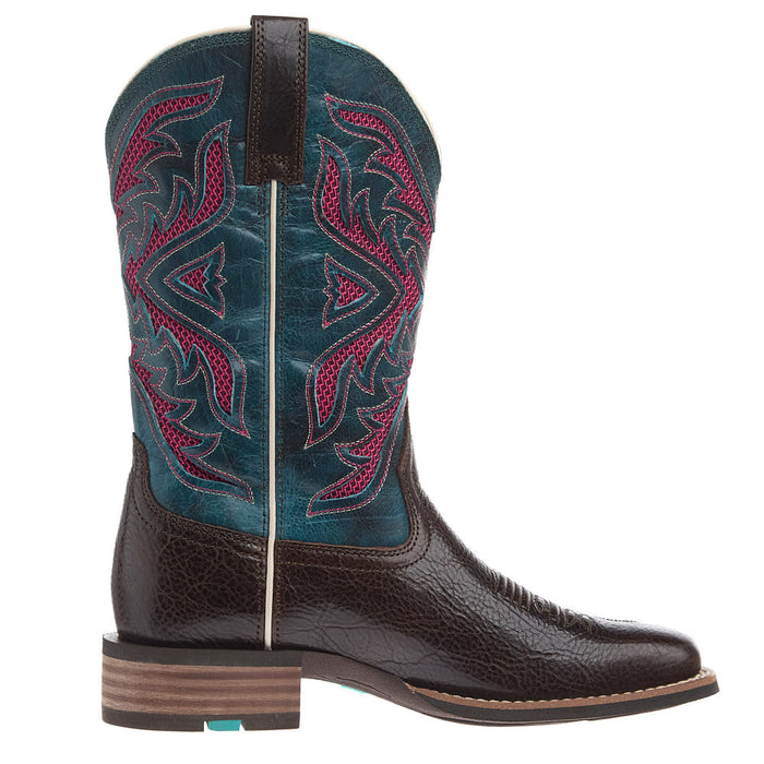 Ariat Women's VentTek Chocolate Chip Vamp 11in Loyal Blue Top Boot