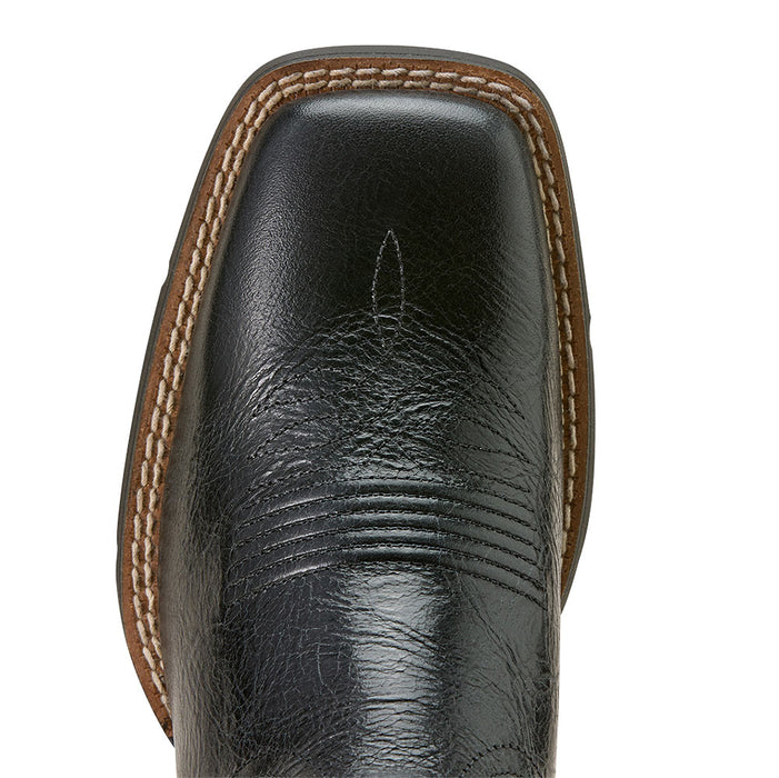 Ariat Women's Round Up Ruidoso Black Vamp 12in Black Patent Top Boot