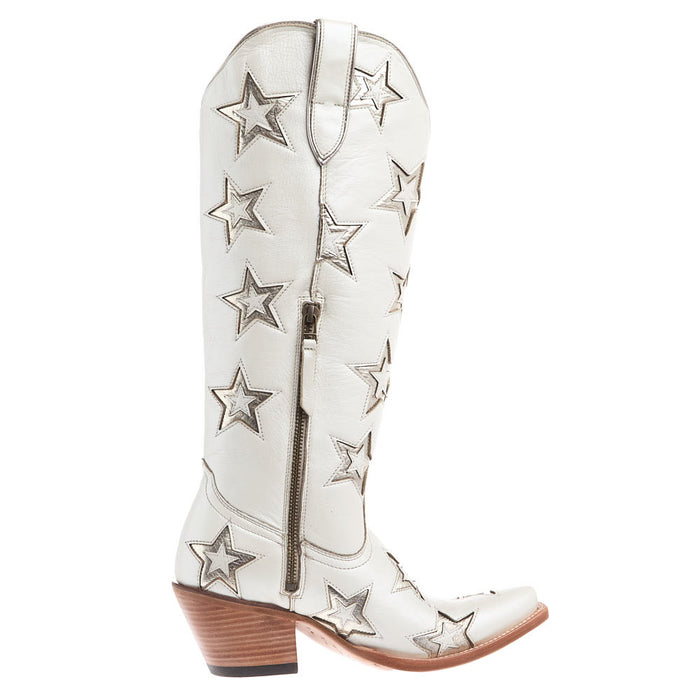 Ariat Women's Casanova Star Ivory Pearl Vamp 16in.in Matching Top Boot