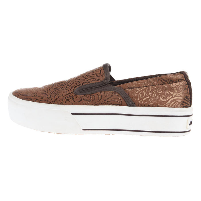 Ariat Women's Skylar Brown Floral Embossed Slip On Casual