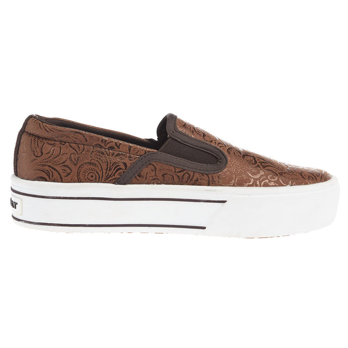 Ariat Women's Skylar Brown Floral Embossed Slip On Casual