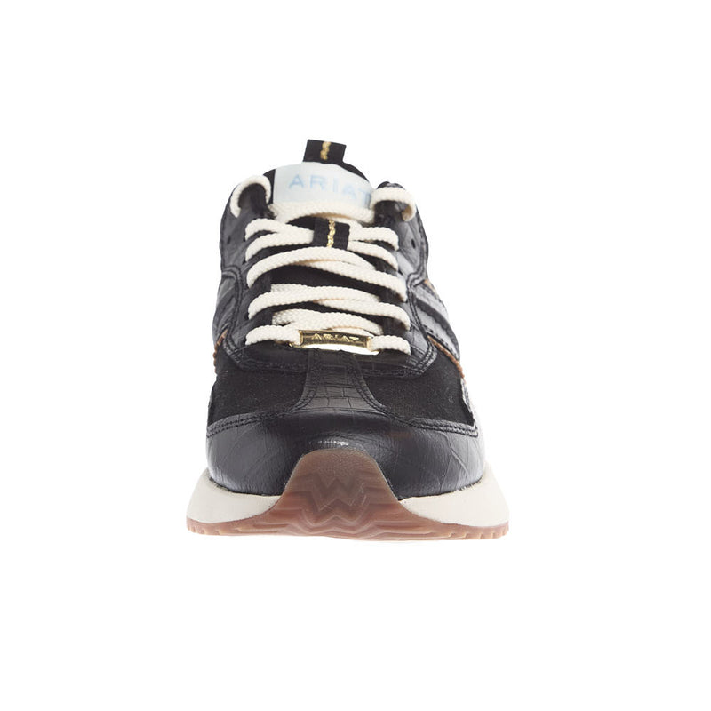 Ariat Women's Black Lux Caviar Croc Print Ranch Runner