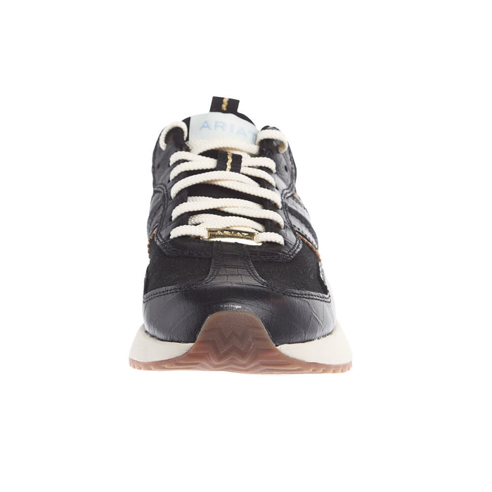 Ariat Women's Black Lux Caviar Croc Print Ranch Runner