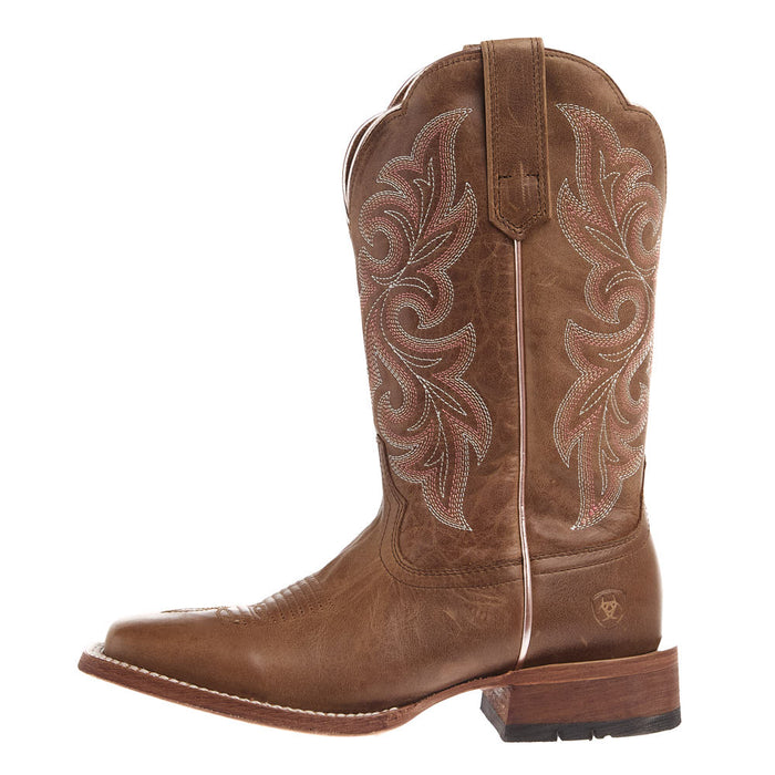 Ariat Women's County Lane Natural Tan Vamp 11in Matching Top Boot