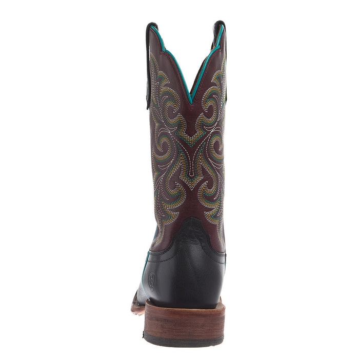 Ariat Women's County Lane Basic Black Vamp 11in. Deep Purple Top Boot