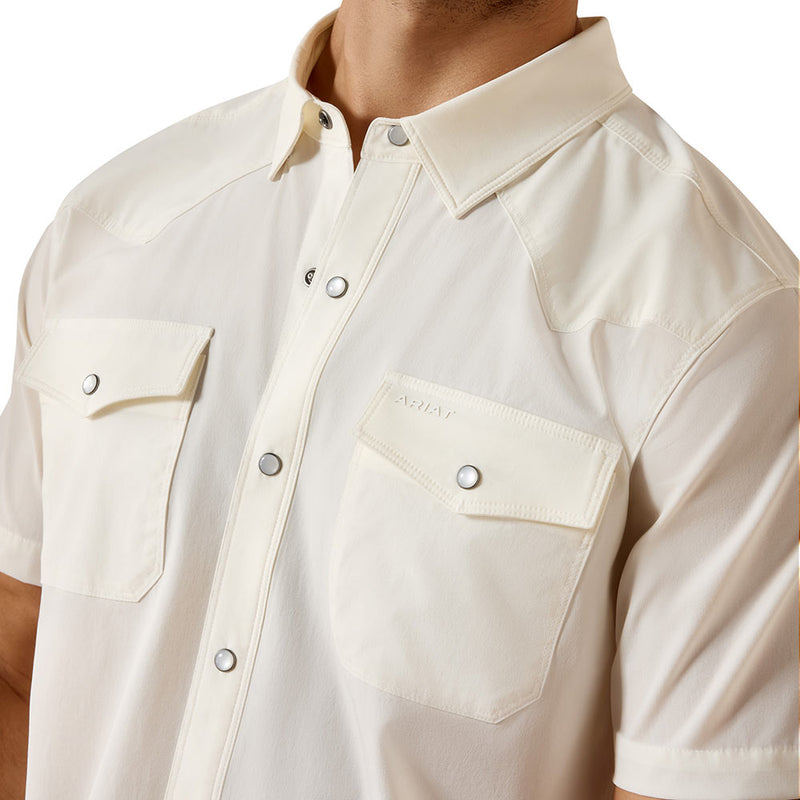 Ariat Men's White 4 Way Stretch VentTek Shirt