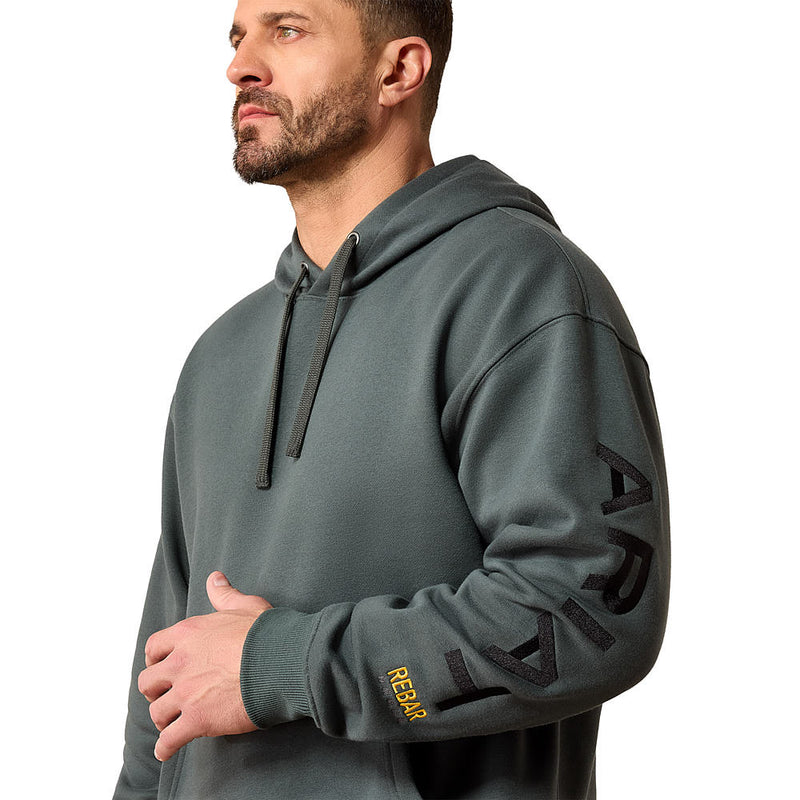 Ariat Men's Steel Green & Black Rebar Graphic Hoodie