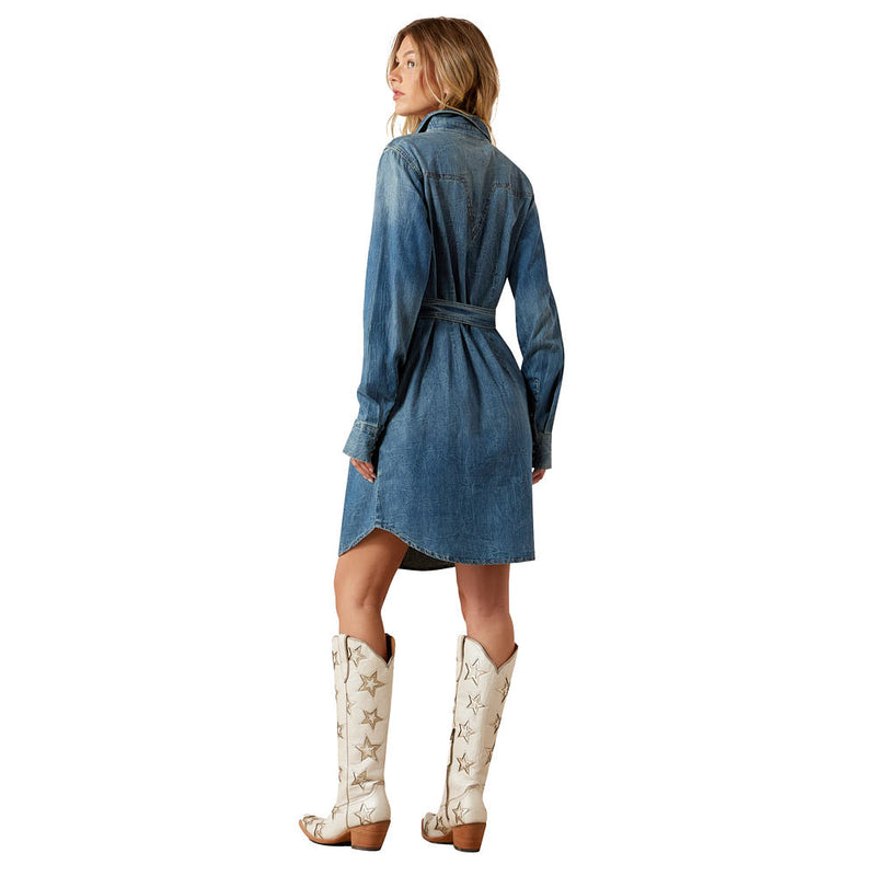 Ariat Women's Clovis Denim Americana Dress, L