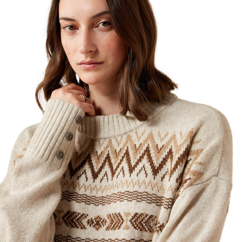 Ariat Women's Oatmeal Lodge Sweater