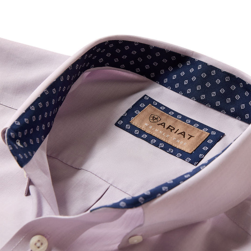 Ariat Men's Purple Ash Wrinkle Free Pinpoint Shirt