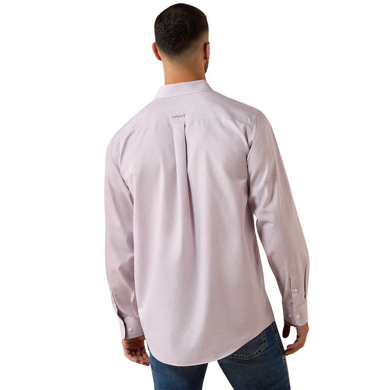 Ariat Men's Purple Ash Wrinkle Free Pinpoint Shirt